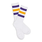 Gold / Purple Mixed Socks 8 Pack