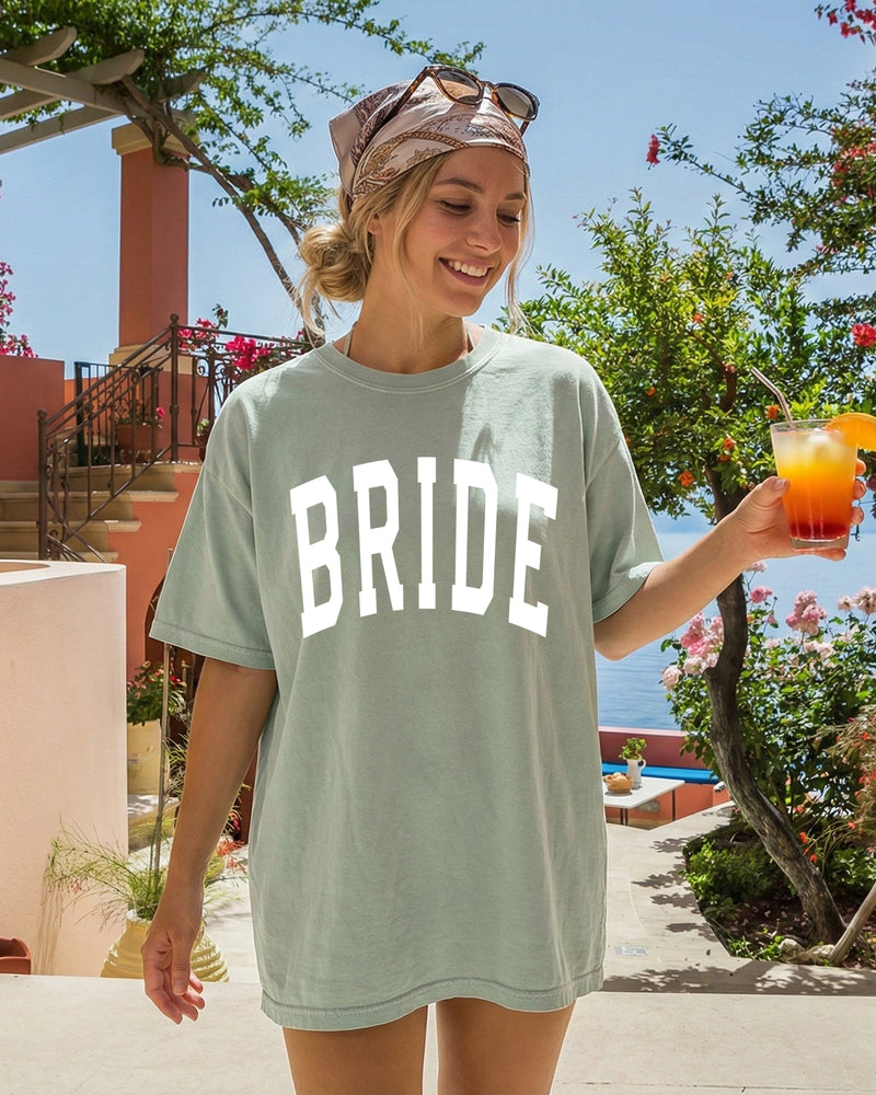 Bride Mrs Honeymoon Comfort Colors Garment Dyed T Shirt