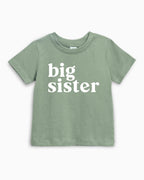 Big Sister Organic Cotton Kids T-Shirt – Baby & Youth Matching Family Announcement Tee