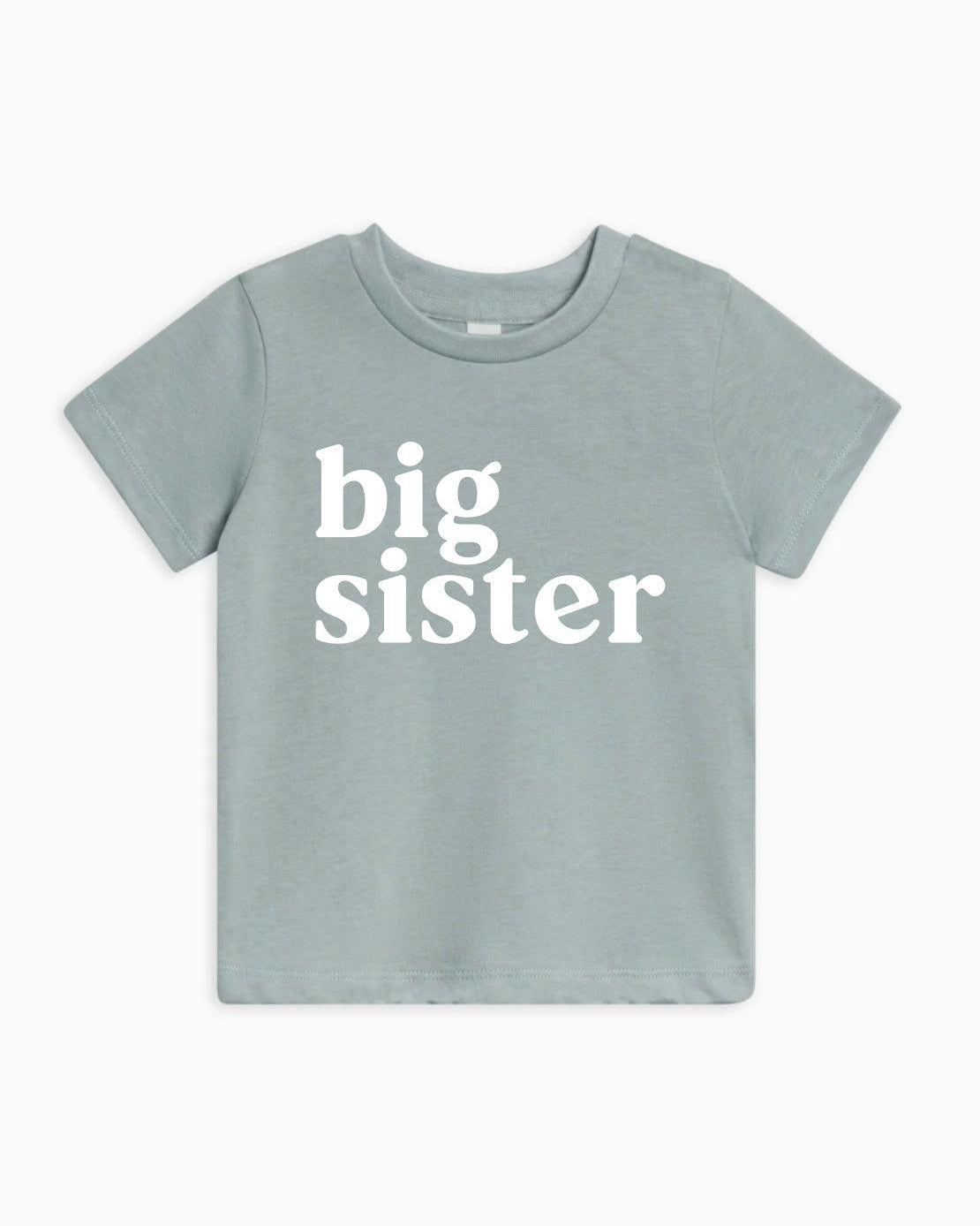 Big Sister Organic Cotton Kids T-Shirt – Baby & Youth Matching Family Announcement Tee