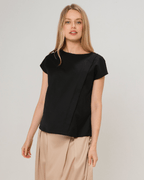 Maternity Shell Top w/ Hidden Nursing Zip in All-Season Wool