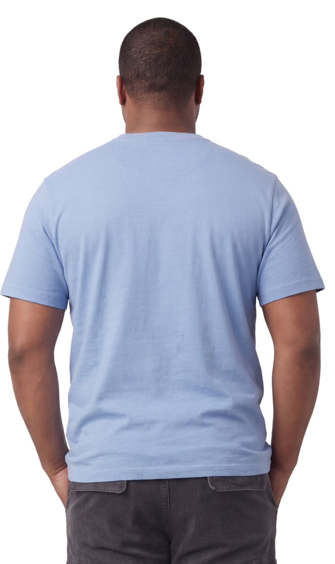 Men's Short Sleeve Henley T-Shirt with 3-Button Placket and Chest Pocket