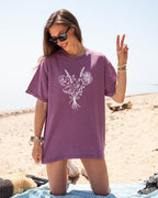 Botanical Bouquet Wildflowers Plant Nature Garment Dyed T Shirt