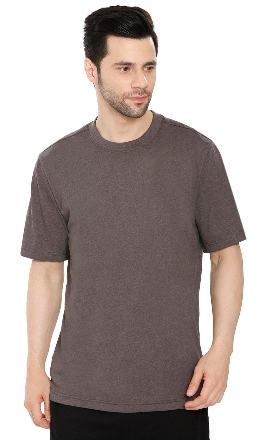 Men's Heavyweight Short Sleeve Crew Neck T-Shirt — Relaxed Fit Solid Color