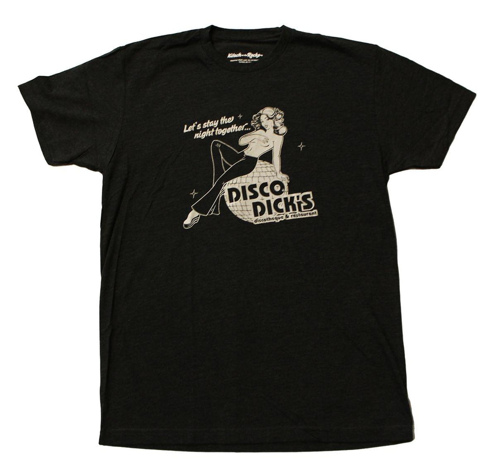 Kitsch on the Rocks Disco Dick's Men's Black T-Shirt - X-Large