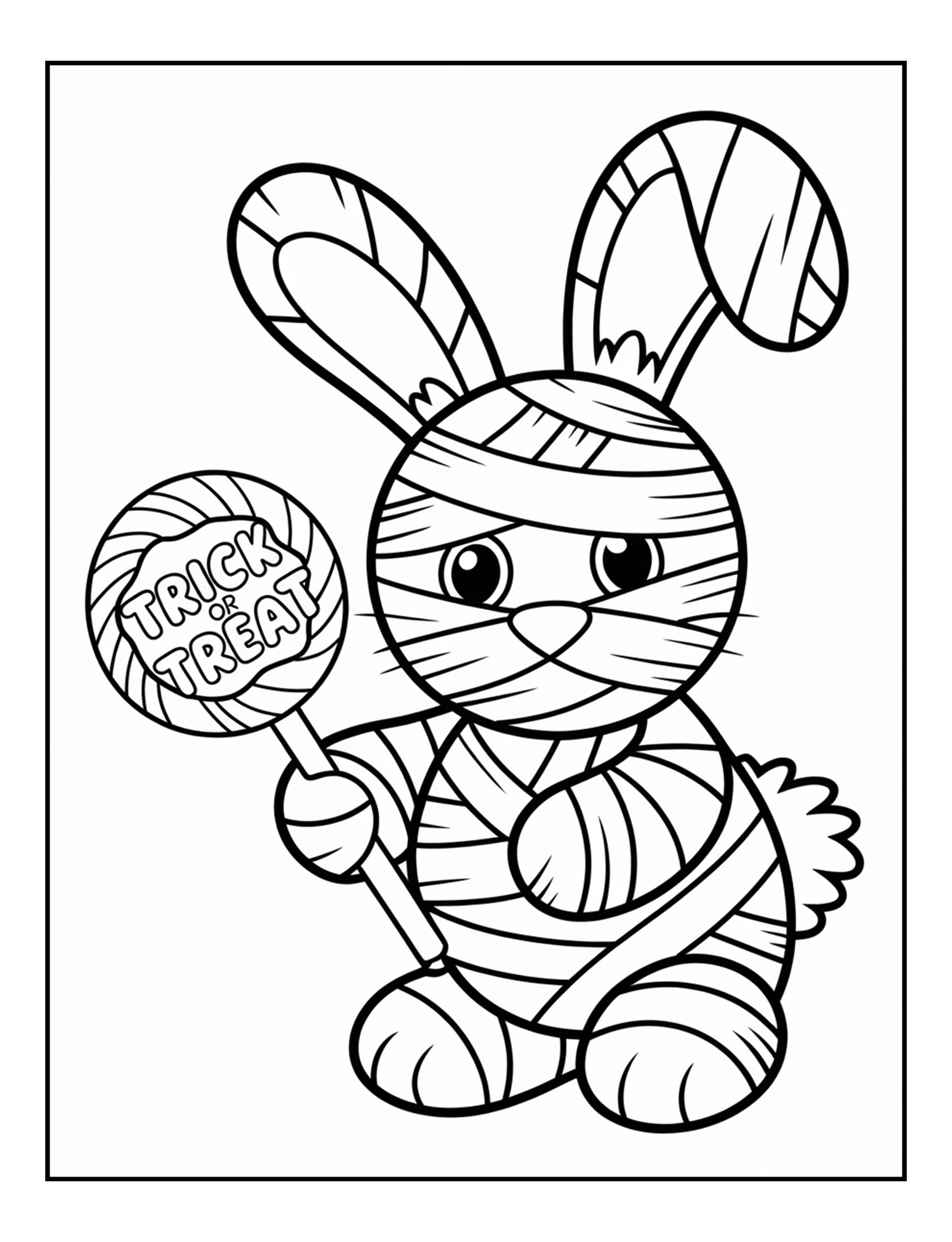 Adorable Creepy: A Halloween Bold & Easy Coloring Book – Instant Download PDF