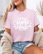 Camping Mode Nature Garment Dyed T-Shirt – Hiking Outdoor Adventure Graphic Tee