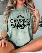 Camping Mode Nature Garment Dyed T-Shirt – Hiking Outdoor Adventure Graphic Tee