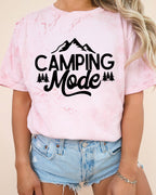 Camping Mode Nature Garment Dyed T-Shirt – Hiking Outdoor Adventure Graphic Tee