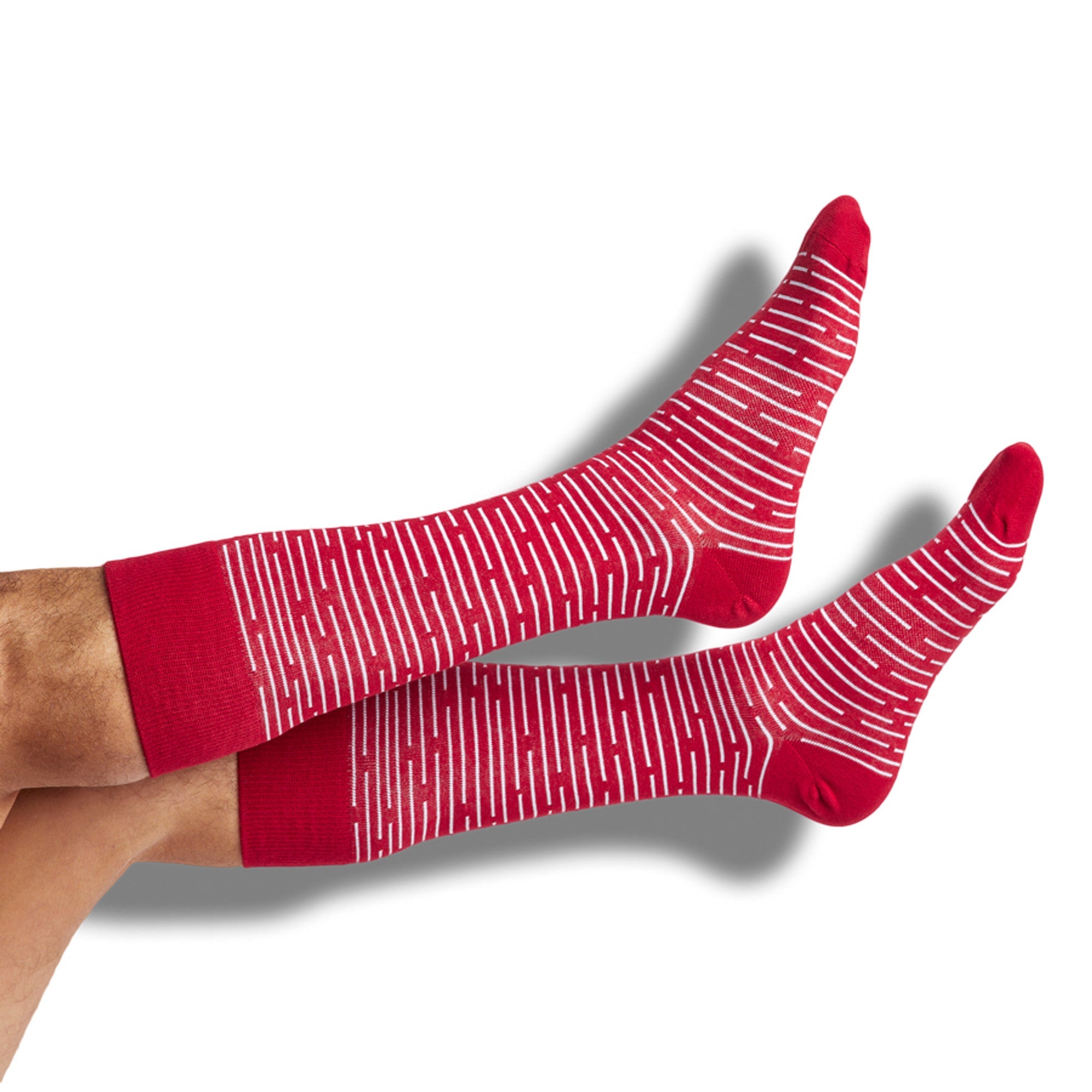 Cardinal / White Mixed Socks 8 Pack
