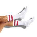 Cardinal / White Mixed Socks 4 Pack -A