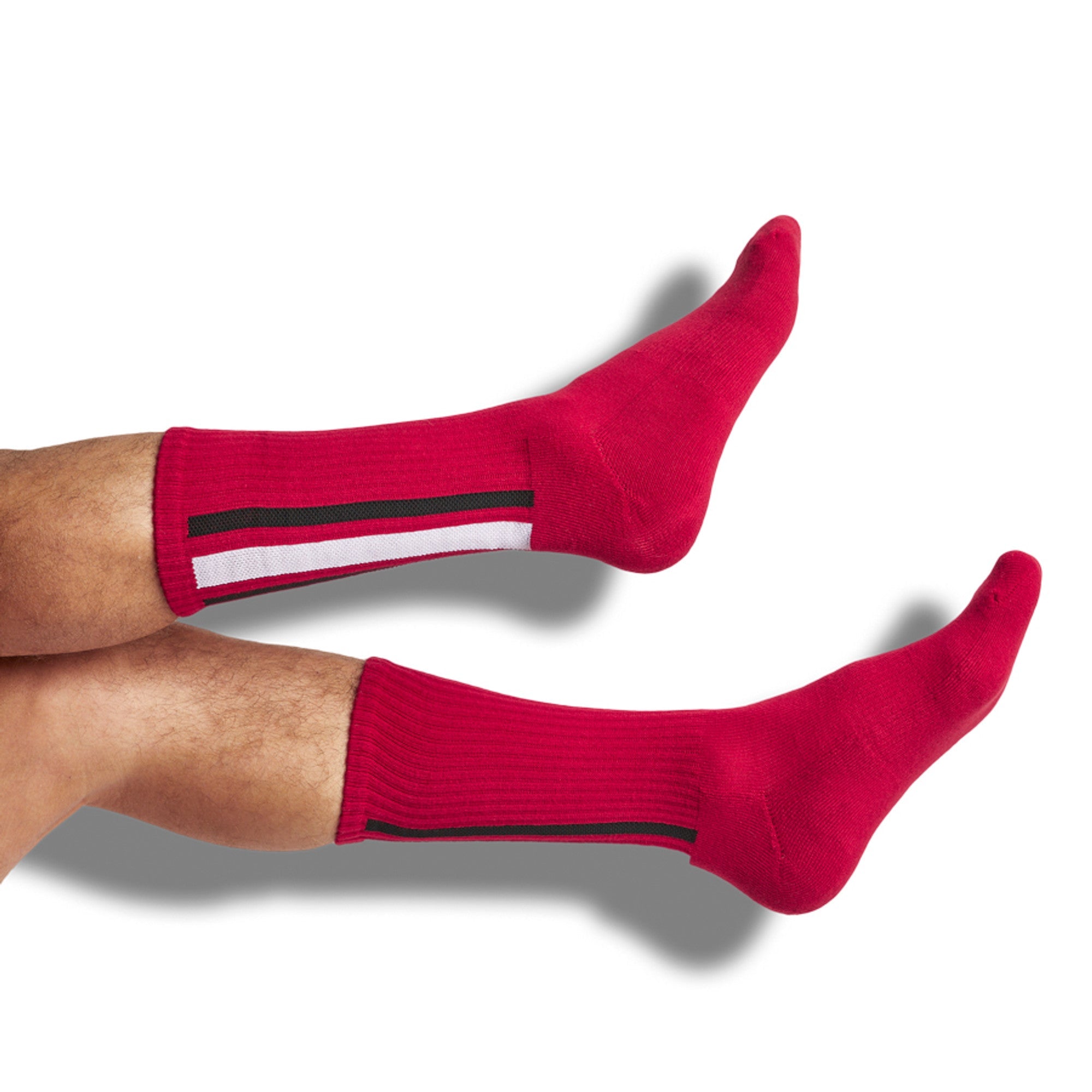 Cardinal / White Mixed Socks 4 Pack -B