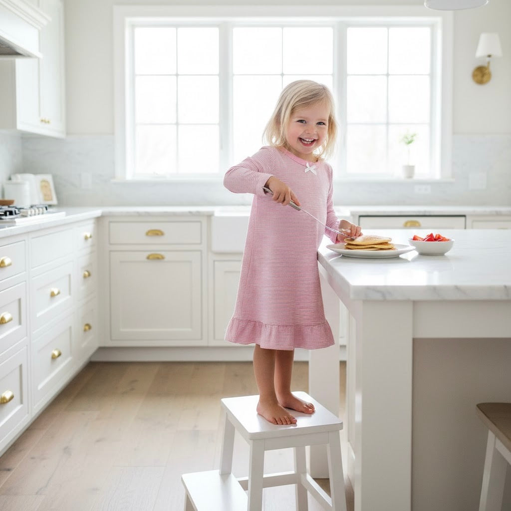 The Caroline — Pink Micro Stripe