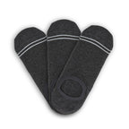Charcoal Cotton No Show - 3 Pack