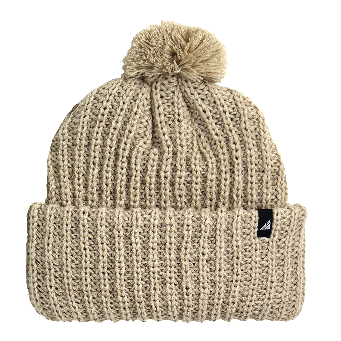 Child Acrylic Ribbed Cuff with Matching Pom Hat
