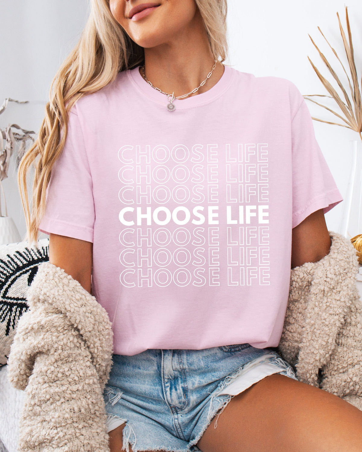Choose Life Christian Comfort Colors Garment Dyed Christian T Shirt