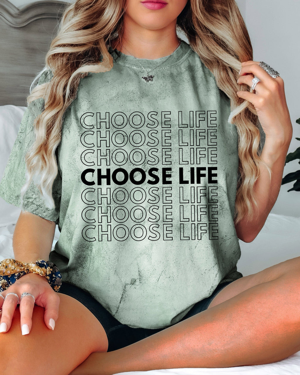 Choose Life Christian Comfort Colors Garment Dyed Christian T Shirt
