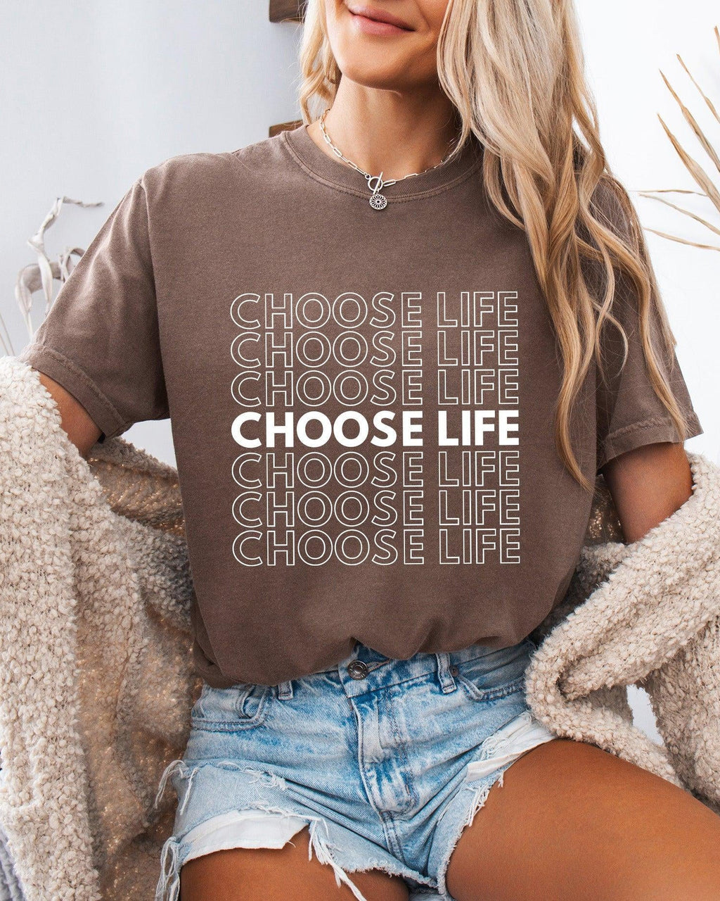 Choose Life Christian Comfort Colors Garment Dyed Christian T Shirt