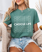 Choose Life Christian Comfort Colors Garment Dyed Christian T Shirt