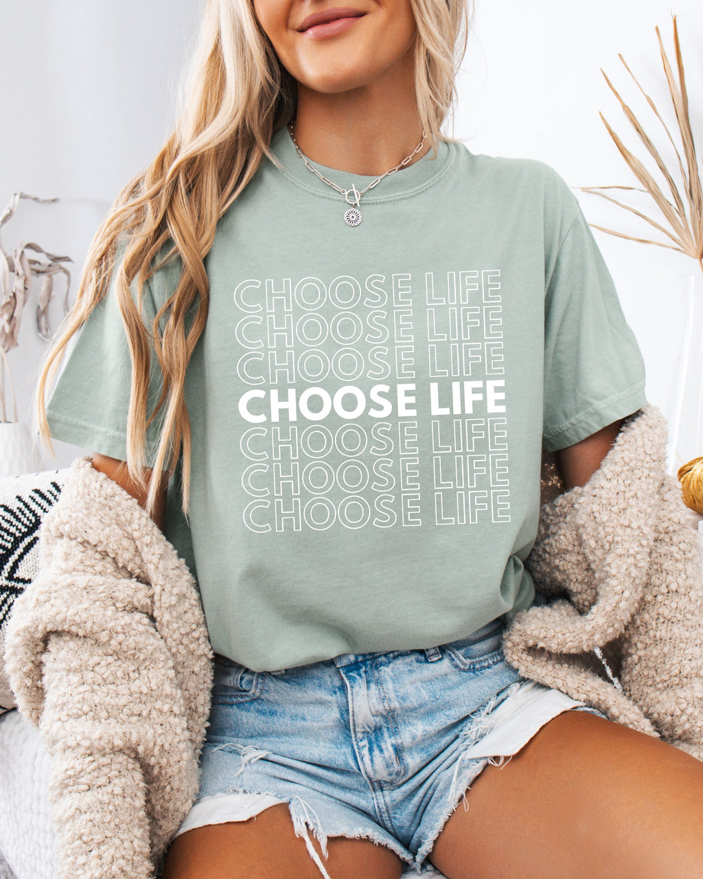 Choose Life Christian Comfort Colors Garment Dyed Christian T Shirt