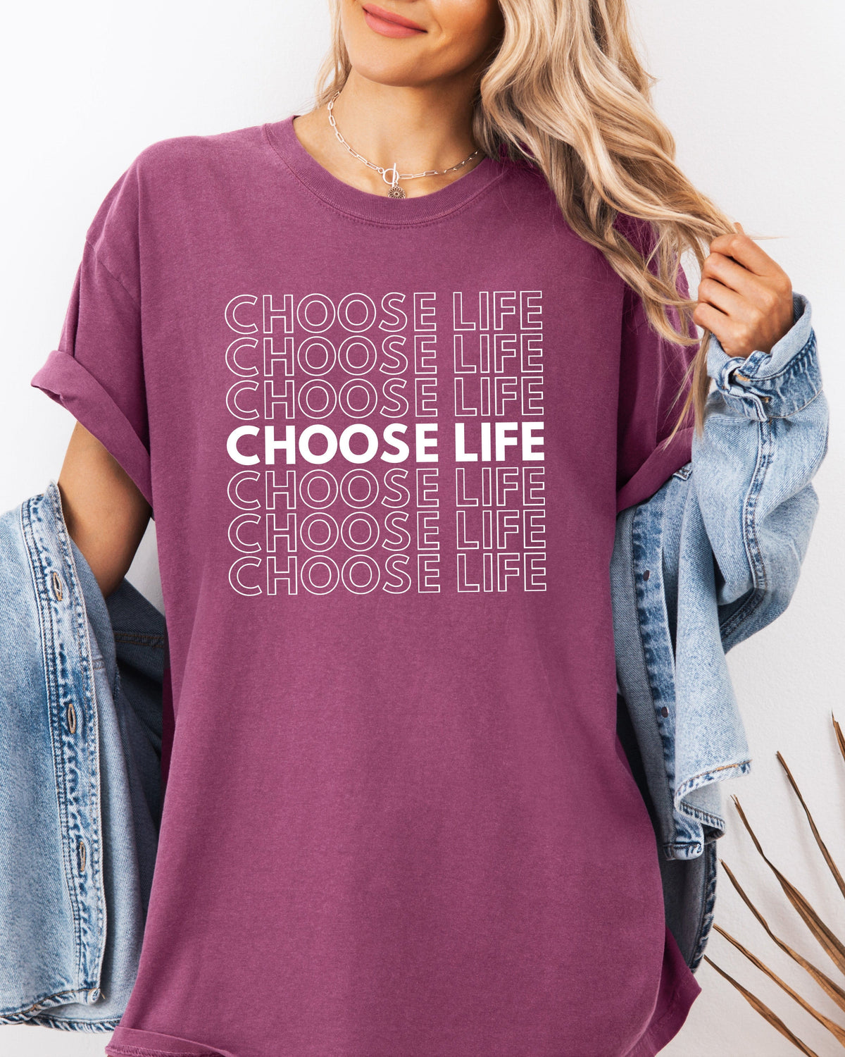 Choose Life Christian Comfort Colors Garment Dyed Christian T Shirt