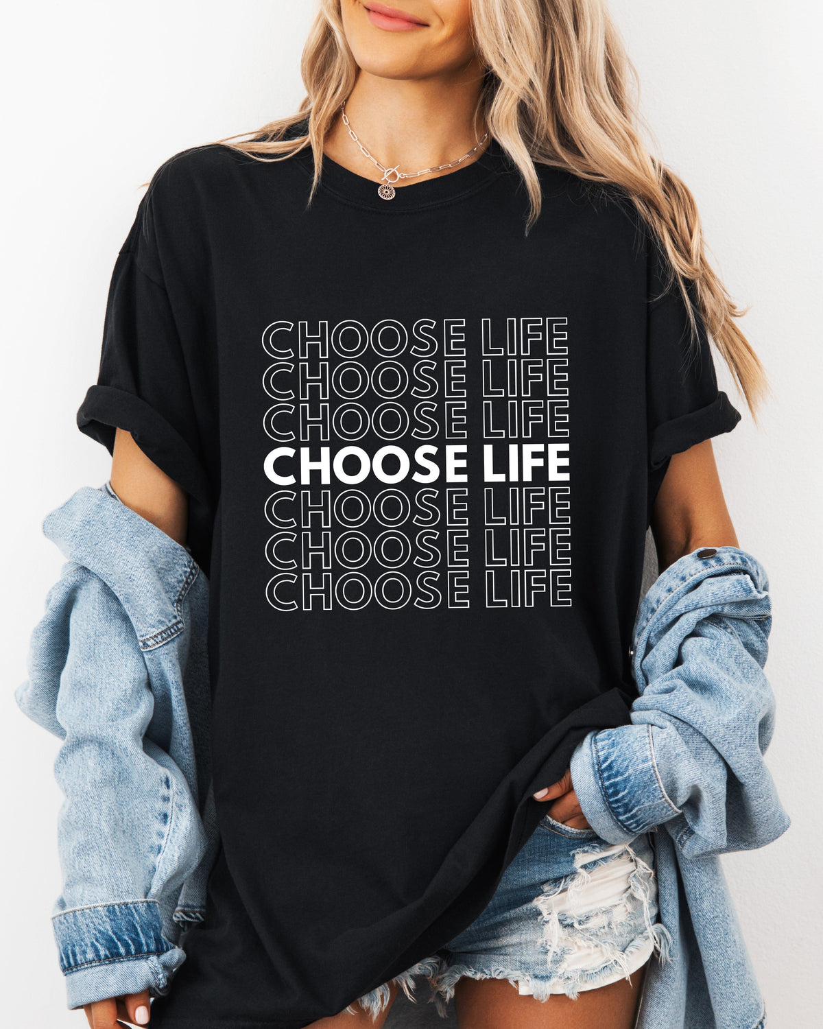 Choose Life Christian Comfort Colors Garment Dyed Christian T Shirt