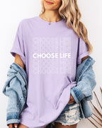 Choose Life Christian Comfort Colors Garment Dyed Christian T Shirt