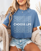 Choose Life Christian Comfort Colors Garment Dyed Christian T Shirt