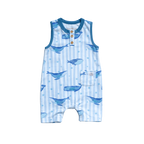 Cleo baby romper shorts | Whales