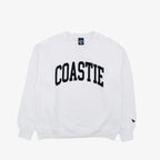 Coastie Embroidered Crewneck - White
