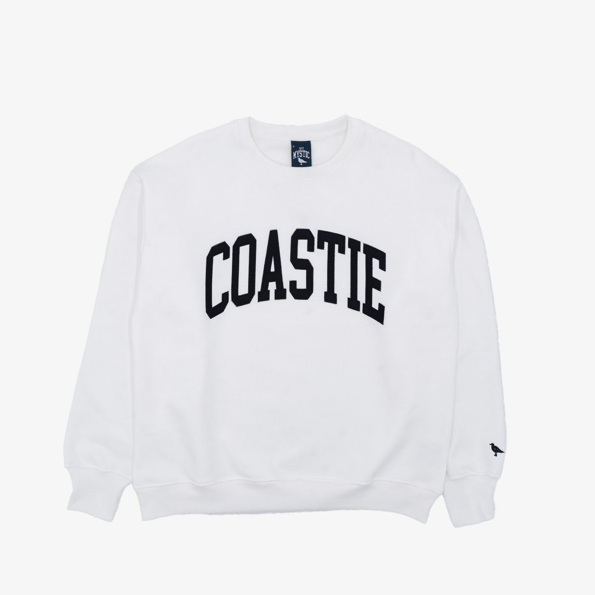 Coastie Embroidered Crewneck - White