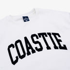 Coastie Embroidered Crewneck - White