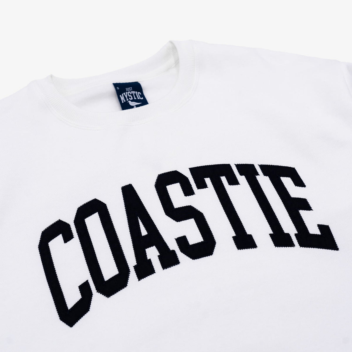 Coastie Embroidered Crewneck - White