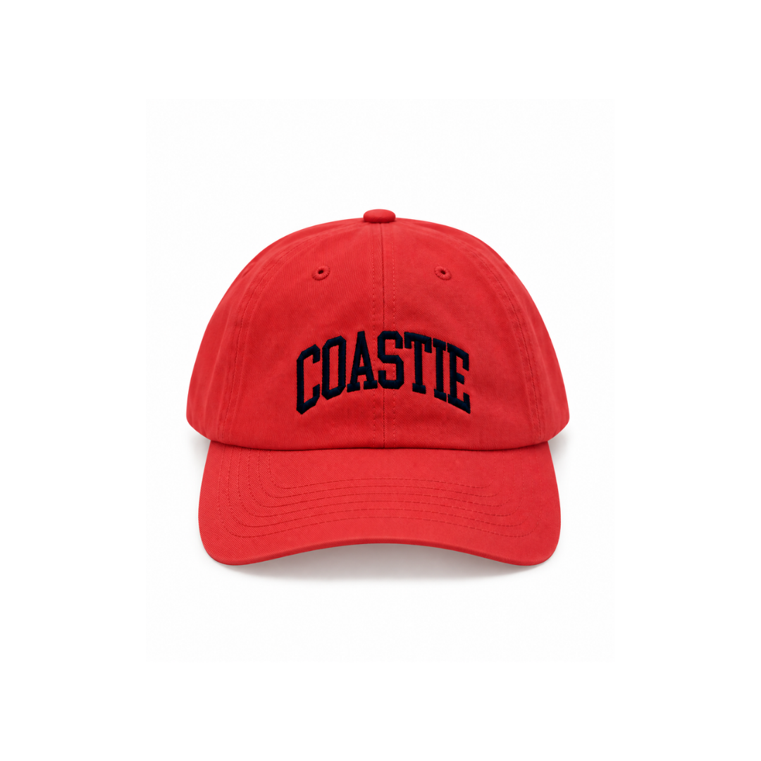 Coastie Dad Hat - Coral Red