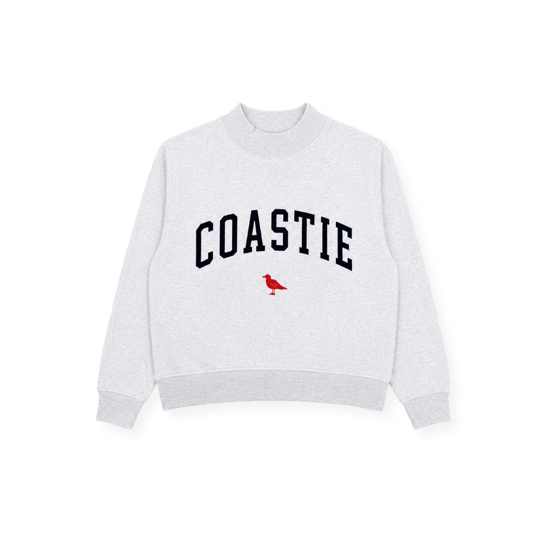 Coastie Embroidered Mockneck Sweatshirt