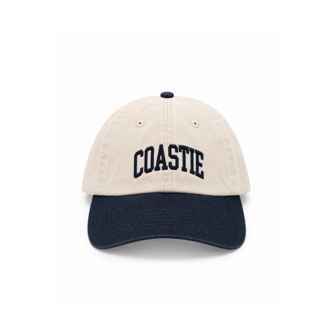 Coastie Ultrasuede Snapback Hat - Navy/White