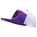 **ADULT** Color Vibes Hat - Flat Bill - Purple Glaze - Purple / White - Laser Mesh