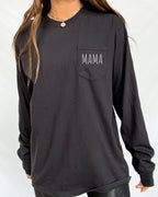 Comfort Colors Cute Mama Pocket Long Sleeve Shirt