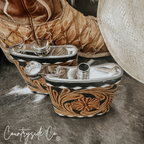 Legend Tooled  Leather Flask