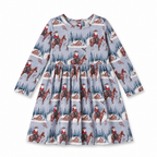 Cowgirl Christmas Girls Dress – Soft Bamboo Holiday Style