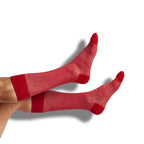 Crimson / White Mixed Socks 8 Pack