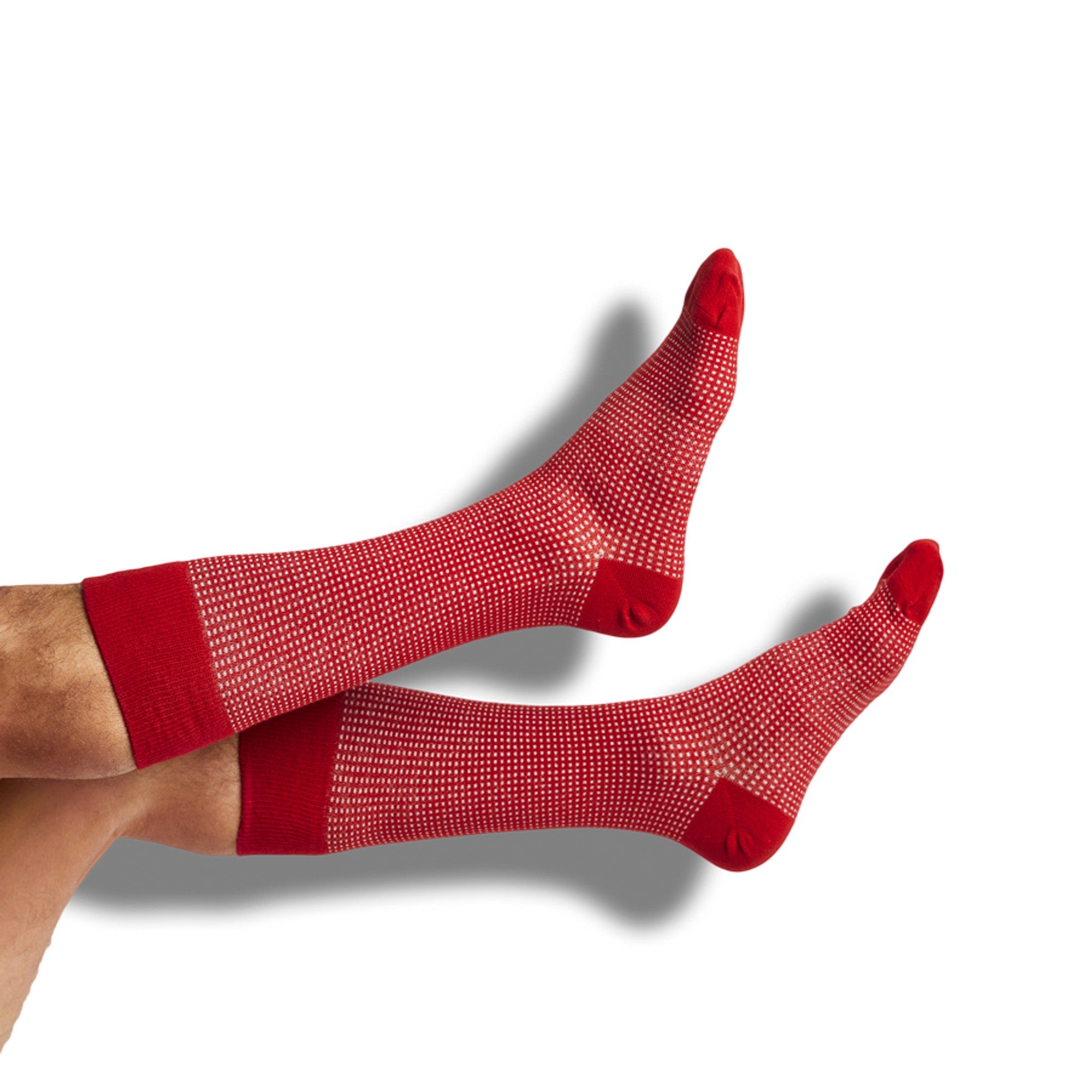 Crimson / White Mixed Socks 8 Pack