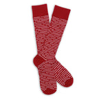 Crimson Broken Stripe Dress Socks
