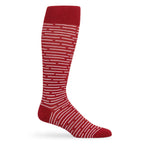 Crimson Broken Stripe Dress Socks