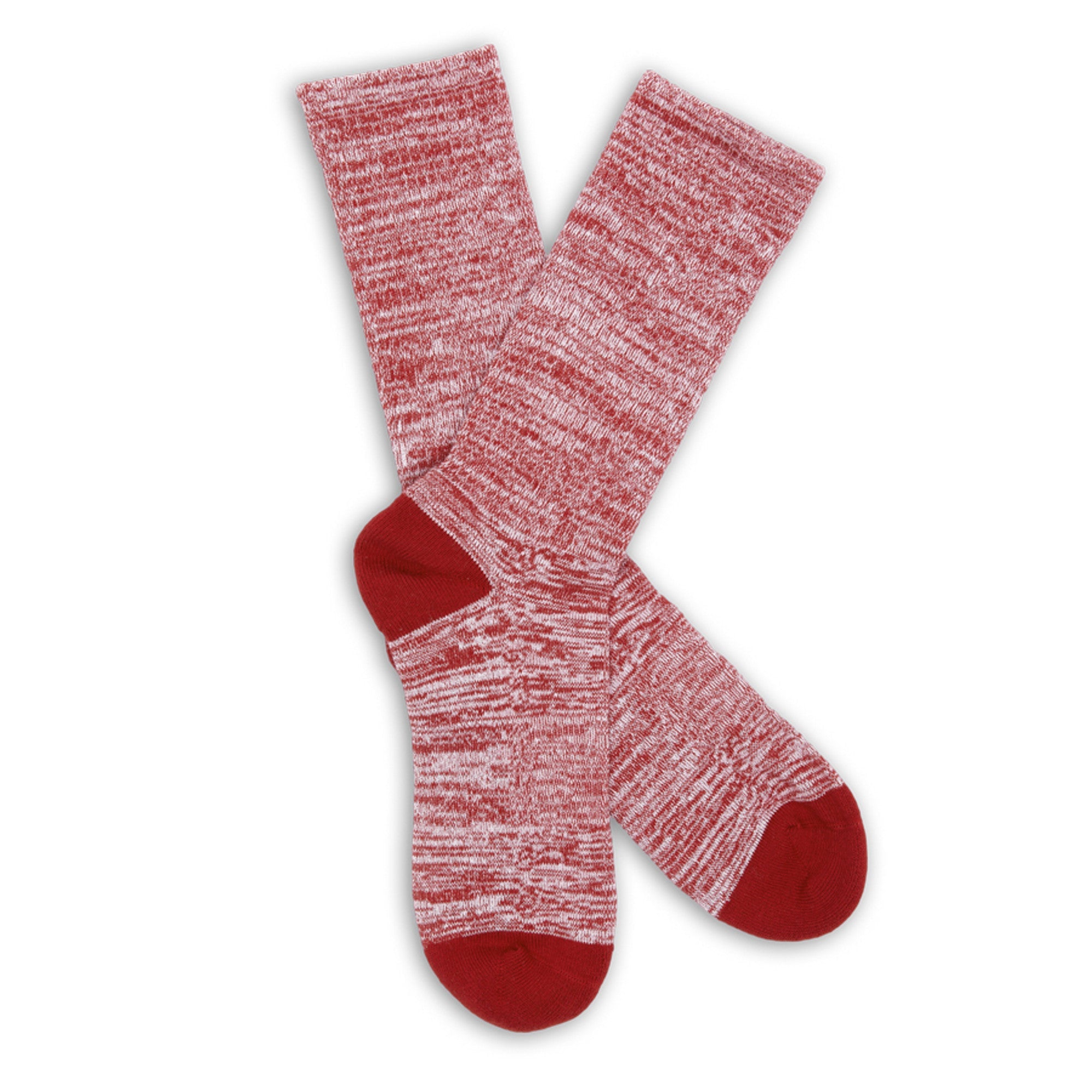 Crimson Marl Casual Crew Socks