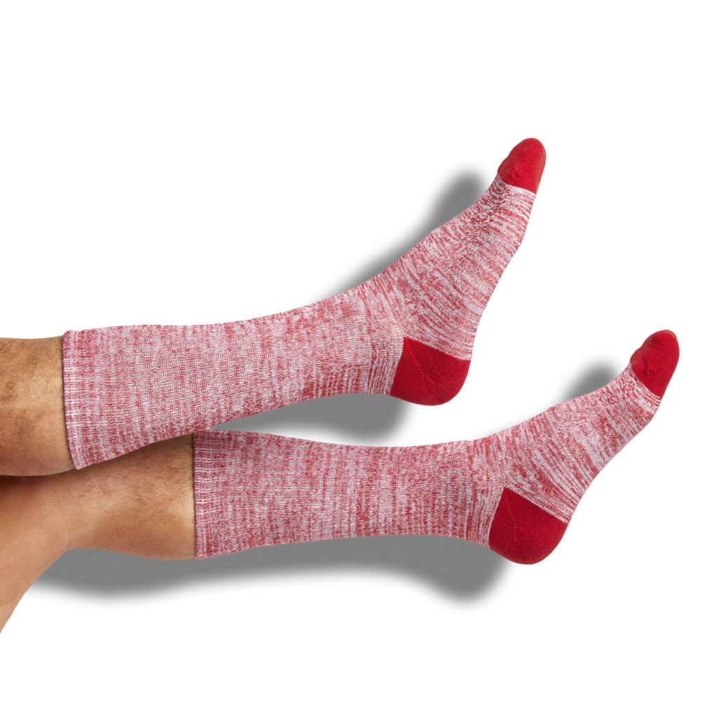 Crimson / White Mixed Socks 4 Pack -A