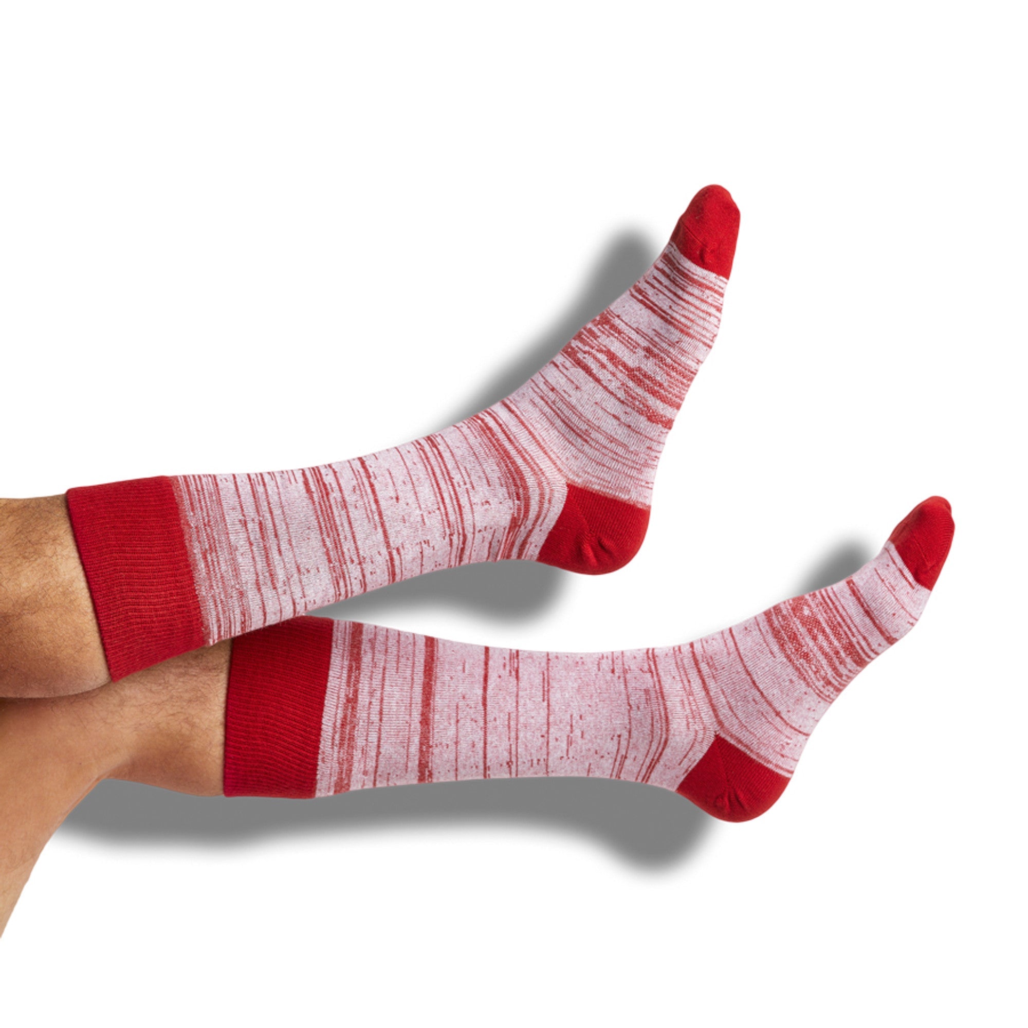 Crimson / White Mixed Socks 8 Pack