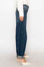 MARGAUX RELAXED TAPERED DARK WASH BARREL JEANS