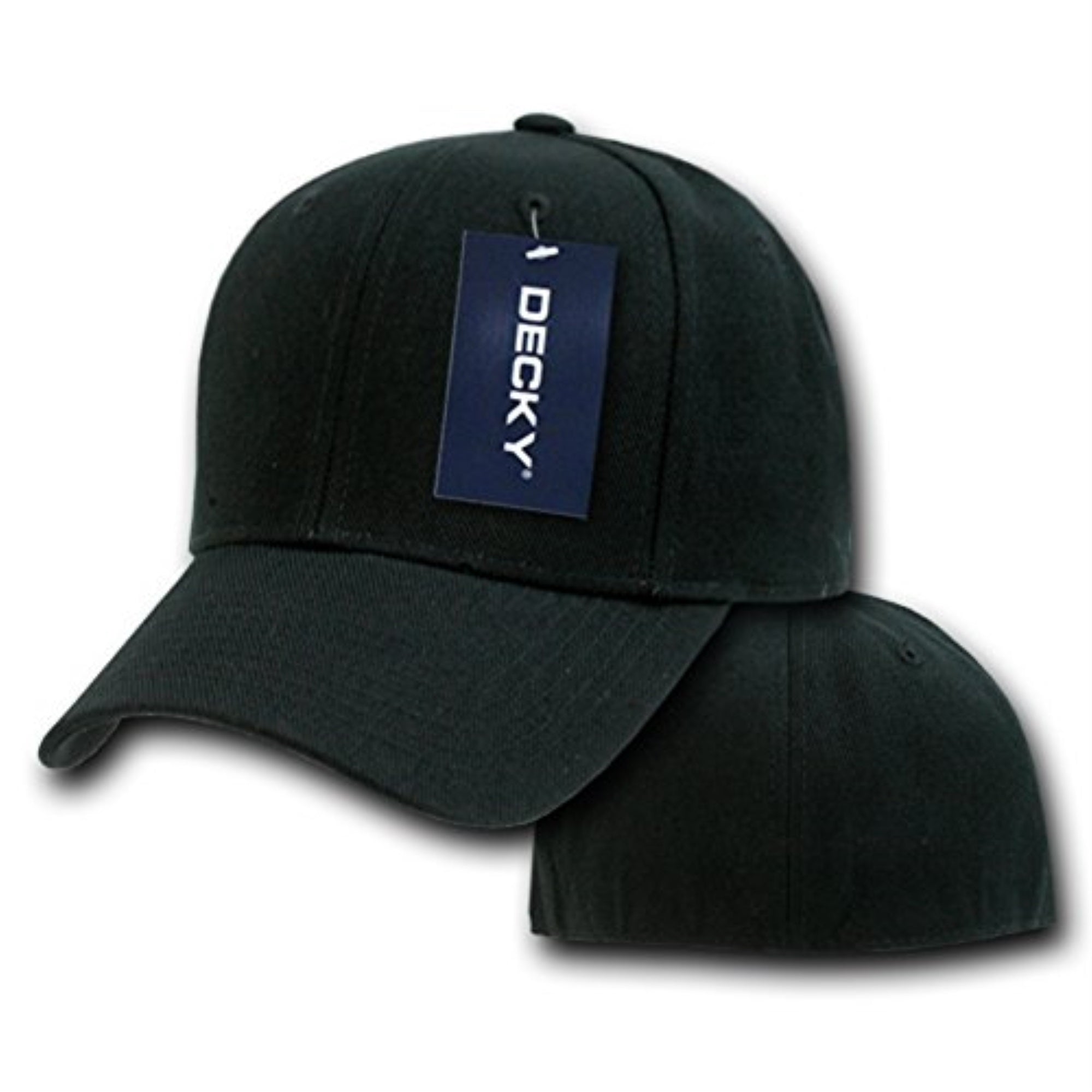 DECKY Fitted Cap, Black, 7 5/8