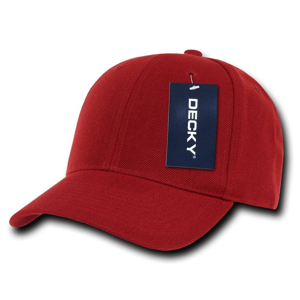 DECKY Fitted Cap, Cardinal, 6 7/8